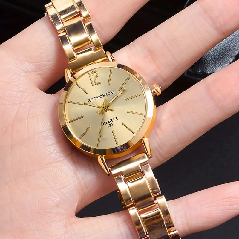 Women's Hiphop Golden watch